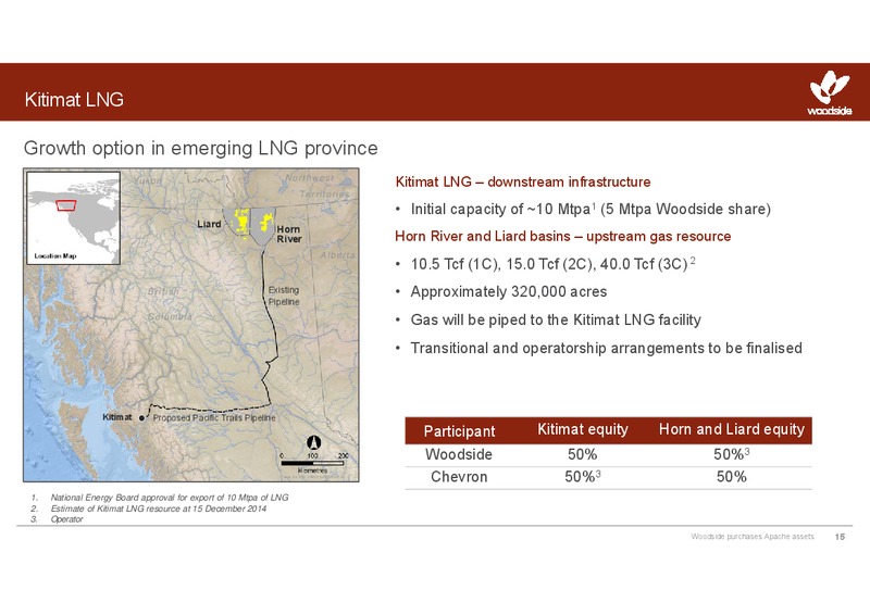 Woodside purchases Apache assets – Woodside Petroleum Ltd. – slide 14