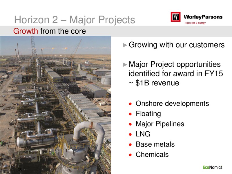 SYDNEY INVESTOR DAY – WorleyParsons Limited – slide 30