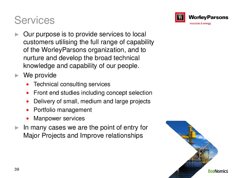 SYDNEY INVESTOR DAY – WorleyParsons Limited – slide 39