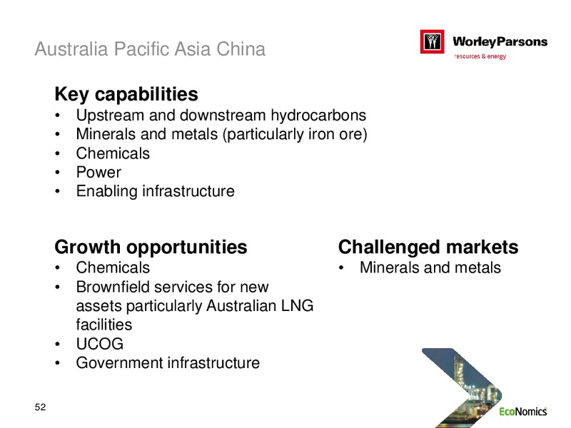 SYDNEY INVESTOR DAY – WorleyParsons Limited – slide 52
