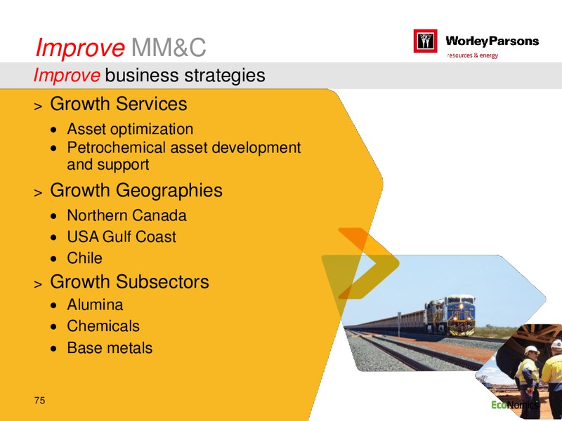 SYDNEY INVESTOR DAY – WorleyParsons Limited – slide 75