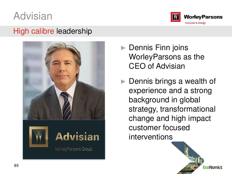 SYDNEY INVESTOR DAY – WorleyParsons Limited – slide 85