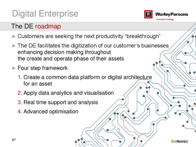 SYDNEY INVESTOR DAY – WorleyParsons Limited – slide 87