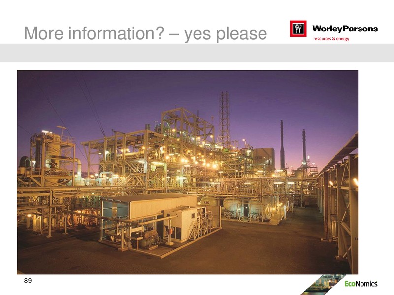 SYDNEY INVESTOR DAY – WorleyParsons Limited – slide 89