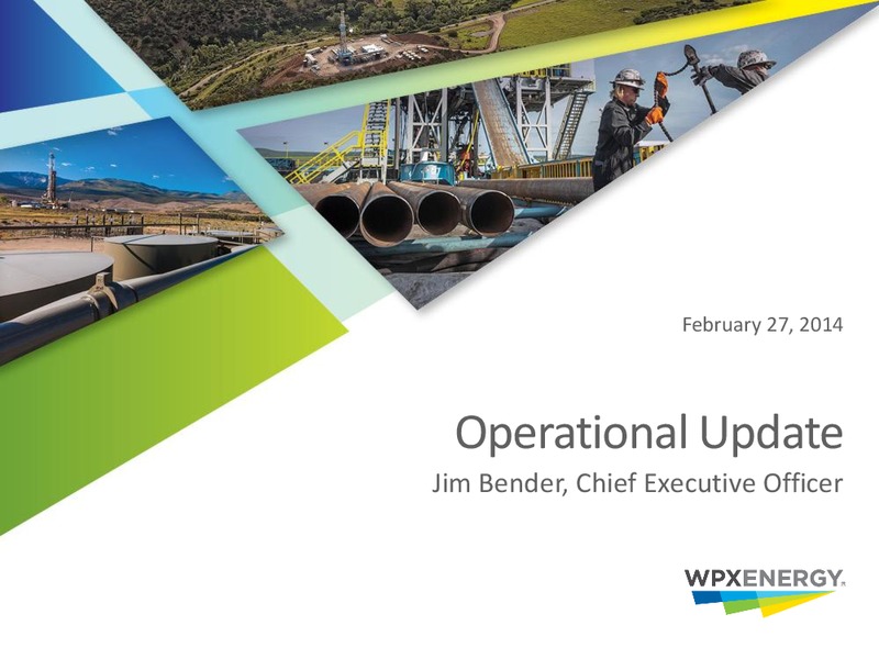 OPERATIONAL UPDATE – WPX Energy, Inc. – slide 1