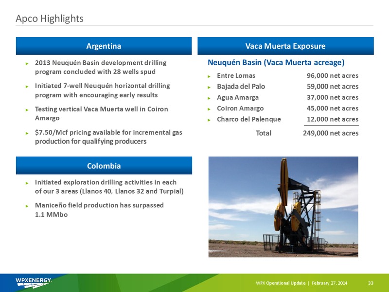 OPERATIONAL UPDATE – WPX Energy, Inc. – slide 31
