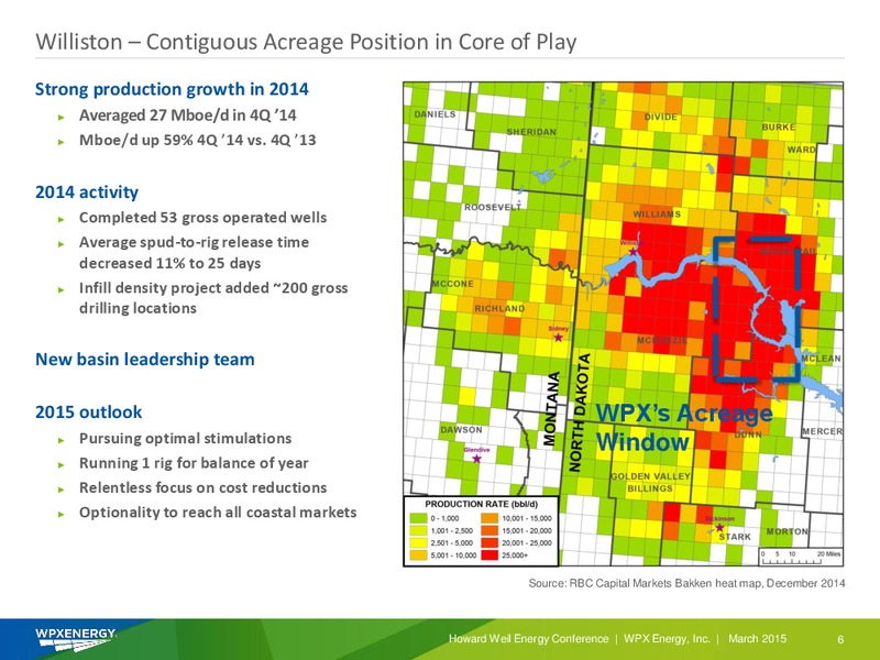Scotia Howard Weil 43rd Annual Energy Conference – WPX Energy, Inc. – slide 6