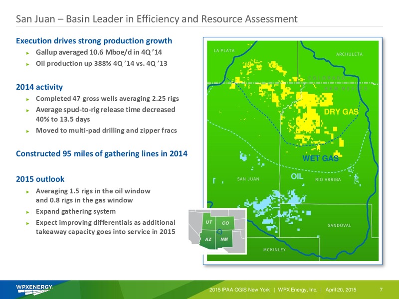 IPAA OGIS NEW YORK – WPX Energy, Inc. – slide 7
