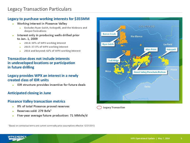 OPERATIONAL UPDATE – WPX Energy, Inc. – slide 3