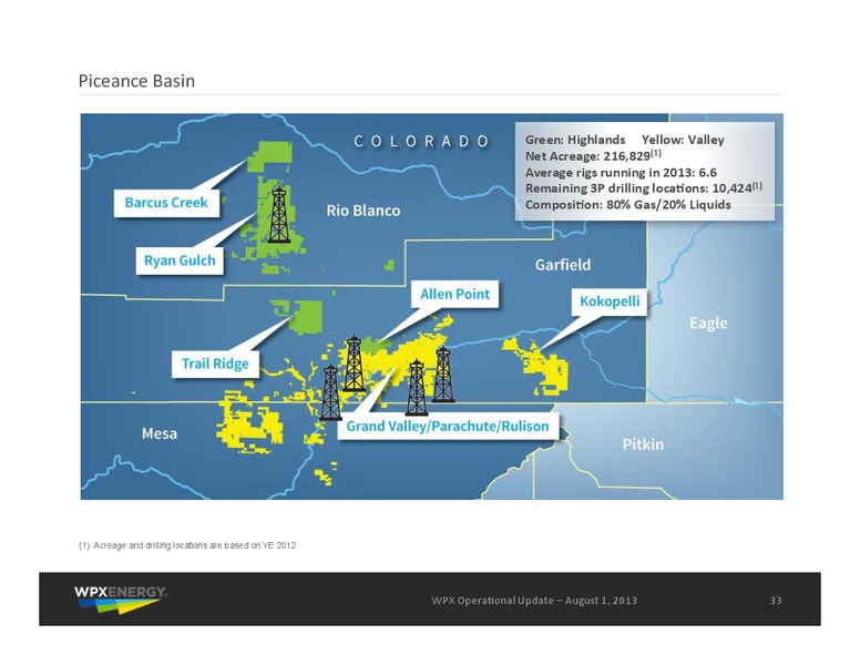 August 2013 Operational Update – WPX Energy, Inc. – slide 33