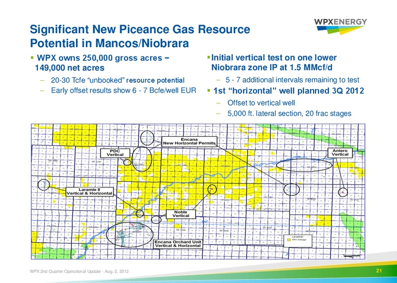 2nd Quarter 2012 Operational Update – WPX Energy, Inc. – slide 18