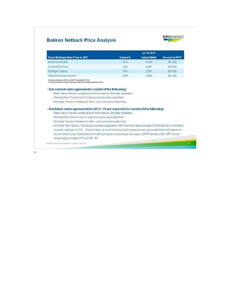 ENERCOM OIL GAS CONFERENCE – WPX Energy, Inc. – slide 32
