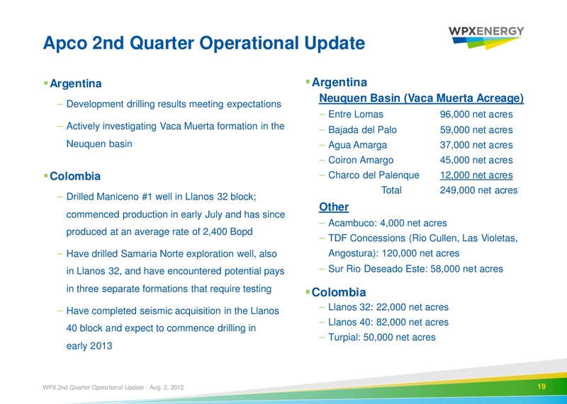 Q2 2012 Earnings Call – WPX Energy, Inc. – slide 16