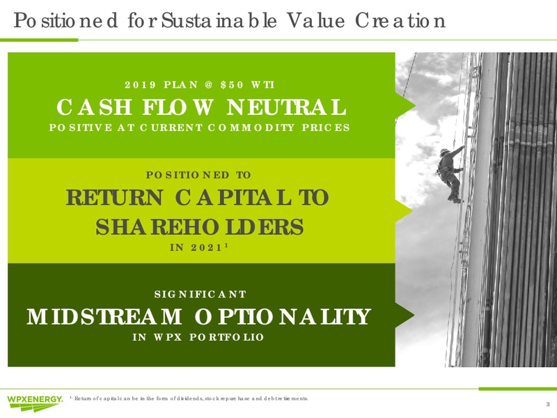Year End 2018 Earnings Call – WPX Energy, Inc. – slide 3