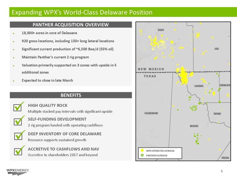 EnerCom Dallas 2017 – WPX Energy, Inc. – slide 5