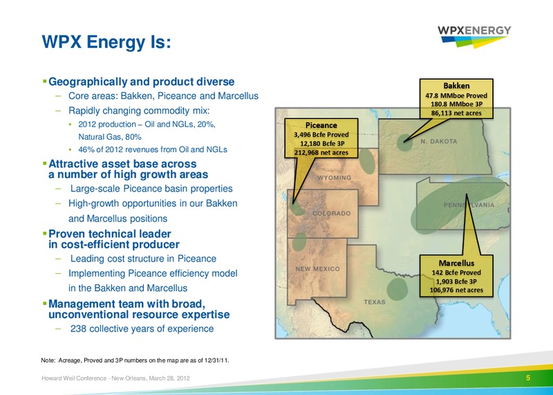 Howard Weil 40th Annual Energy Conference – WPX Energy, Inc. – slide 3