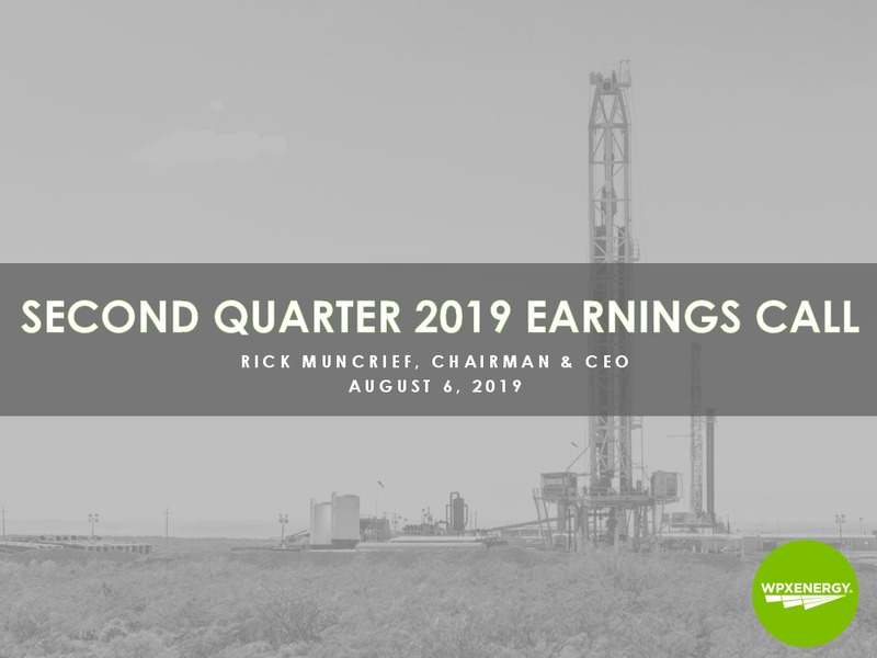 2Q 2019 Earnings Presentation – WPX Energy, Inc. – slide 1