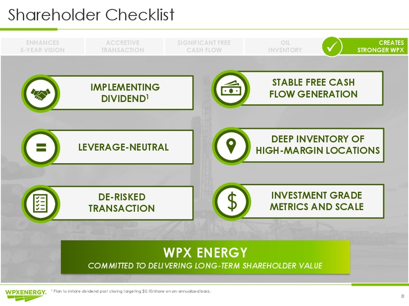 Acquisition of Felix Energy – WPX Energy, Inc. – slide 8