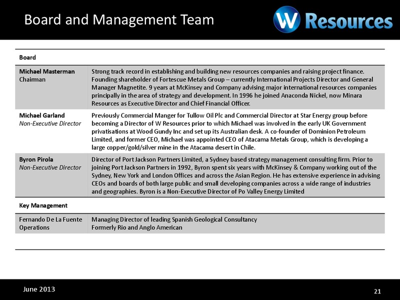 INVESTOR PRESENTATION – Wresources Llc – slide 20