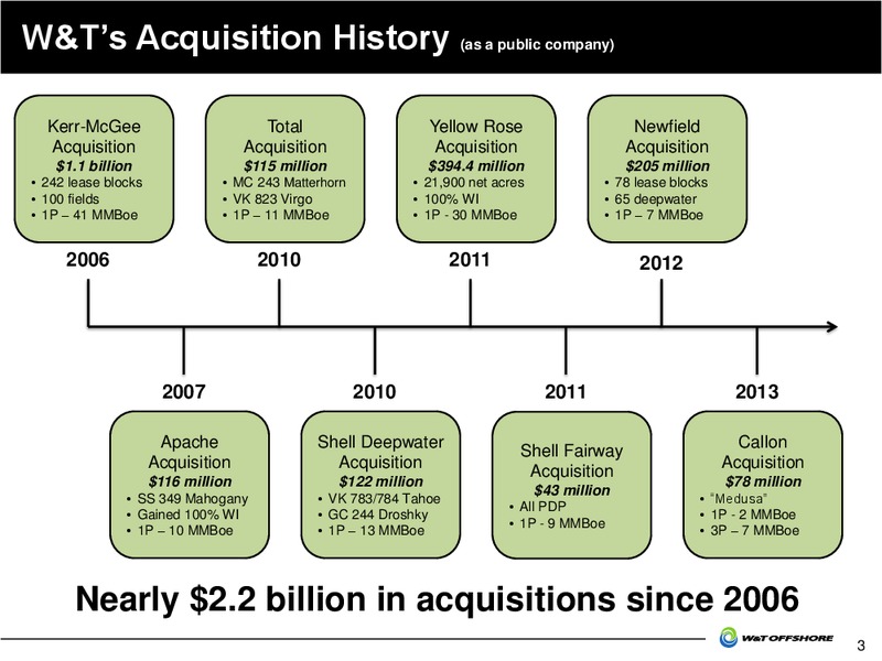 Howard Weil Energy Conference – W&T Offshore Inc. – slide 4
