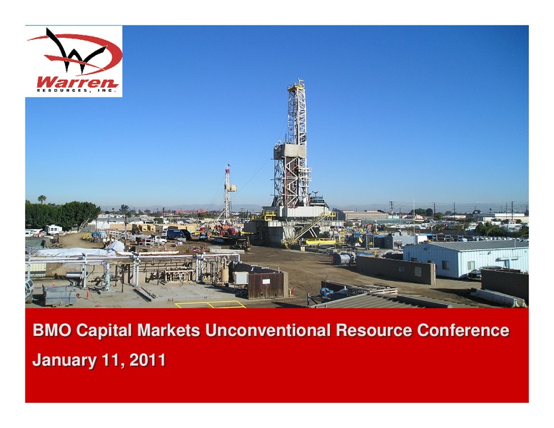 BMO Capital Markets Unconventional Resource Conference – Warren Resources Inc. – slide 1