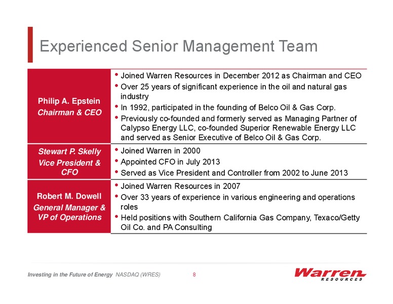 IPAA 2014 Oil Gas Investment Symposia – Warren Resources Inc. – slide 7
