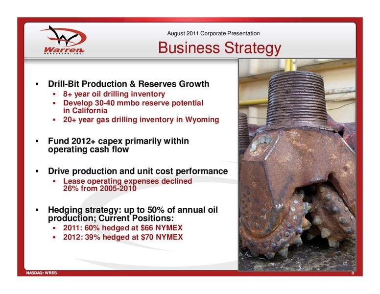 EnerComs 2011 Oil Gas Conference – Warren Resources Inc. – slide 3