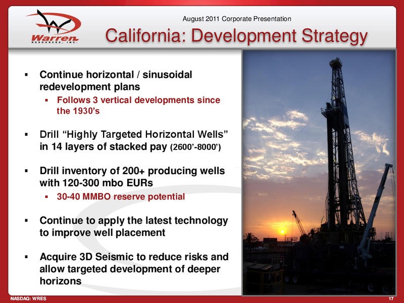 Rodman Renshaw Annual Global Investment Conference – Warren Resources Inc. – slide 17