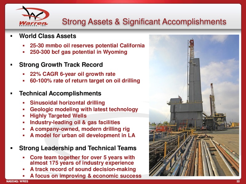 Brean Murray Curray Best Ideas Conference – Warren Resources Inc. – slide 22