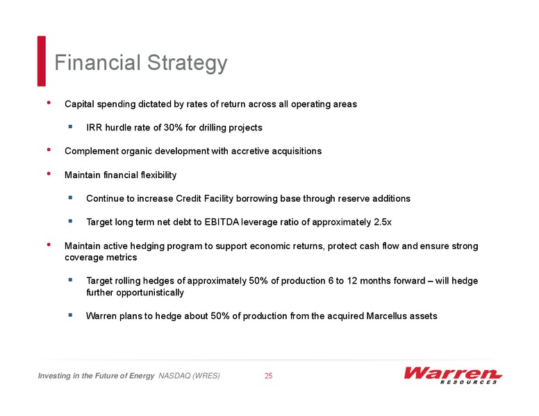 FUTURE OF ENERGY INVESTING – Warren Resources Inc. – slide 24