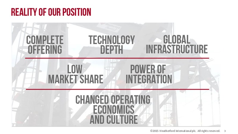 Barclays capital Ceo Energy power conference – Weatherford International Ltd. – slide 3