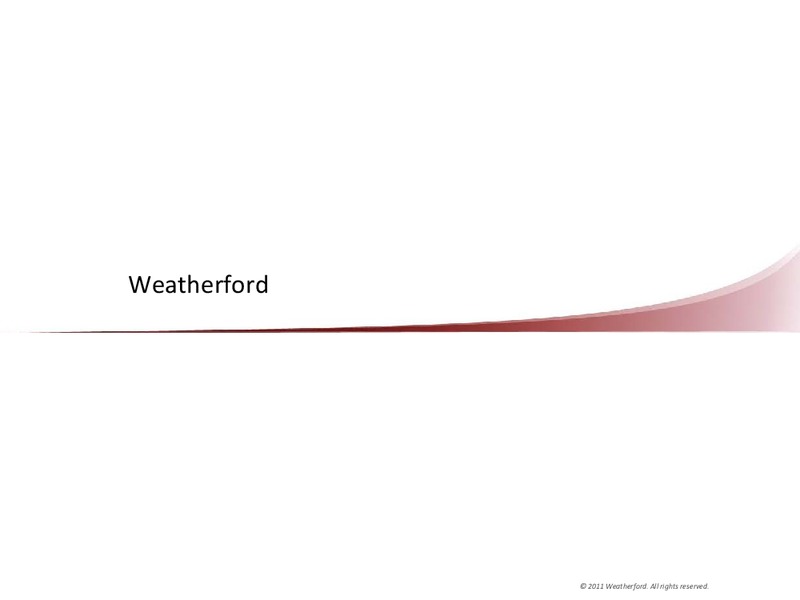 CAPITAL ONE SOUTHCOAST 6TH ANNUAL ENERGY CONFERENCE – Weatherford International Ltd. – slide 5