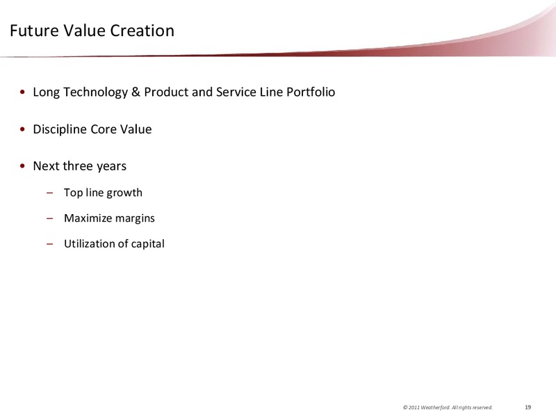 CAPITAL ONE SOUTHCOAST 6TH ANNUAL ENERGY CONFERENCE – Weatherford International Ltd. – slide 20