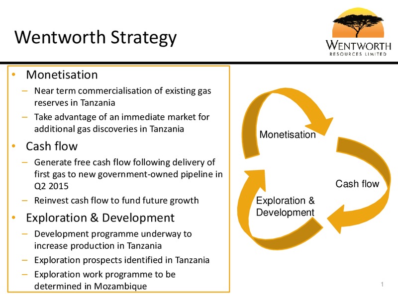 March 2015 Corporate Presentation – Wentworth Resources Ltd – slide 2