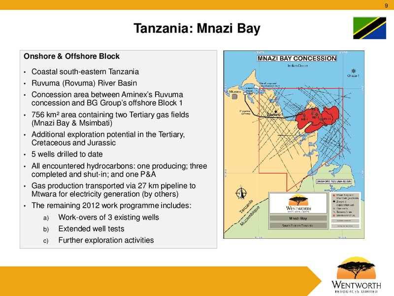 June 2012 Corporate Presentation – Wentworth Resources Ltd – slide 8