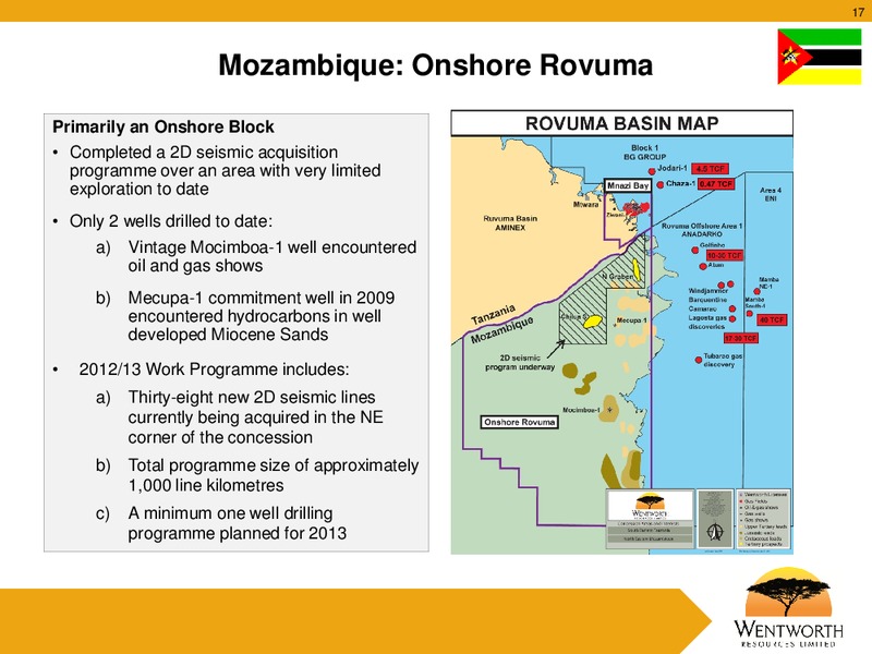 June 2012 Corporate Presentation – Wentworth Resources Ltd – slide 16