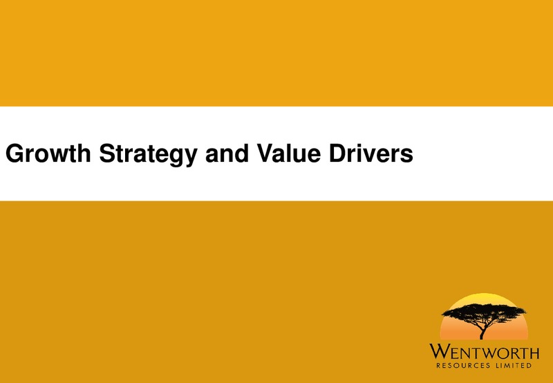 December 2013 Corporate Presentation – Wentworth Resources Ltd – slide 18