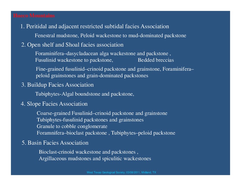 Synthesis of the Wolfcampian platform carbonate system in the Permian Basin Region – West Texas Geological Society – slide 11