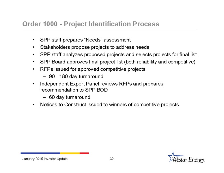 INVESTOR UPDATE – Westar Energy – slide 31