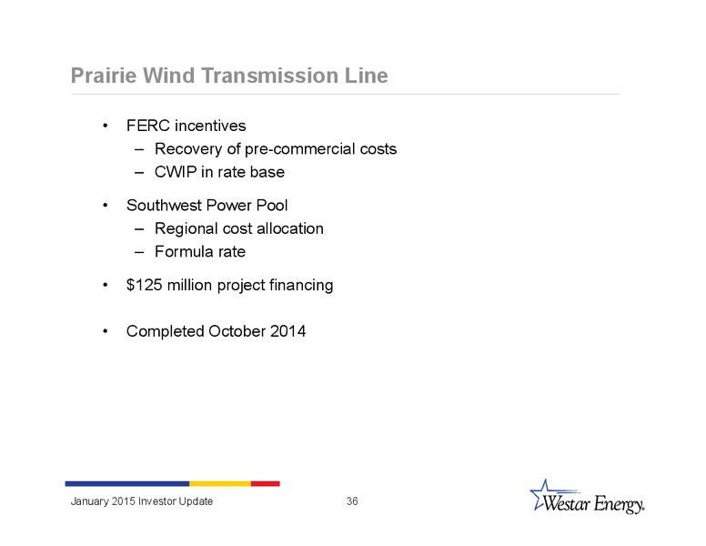 INVESTOR UPDATE – Westar Energy – slide 35