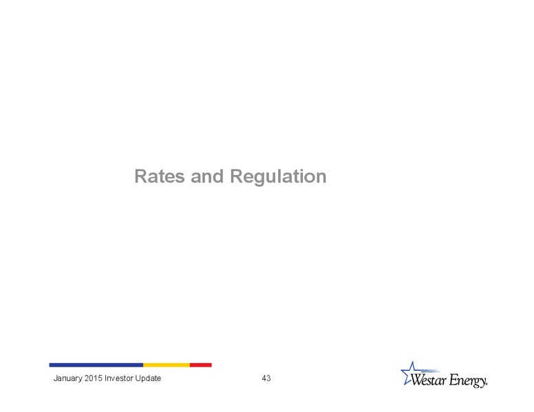 INVESTOR UPDATE – Westar Energy – slide 42