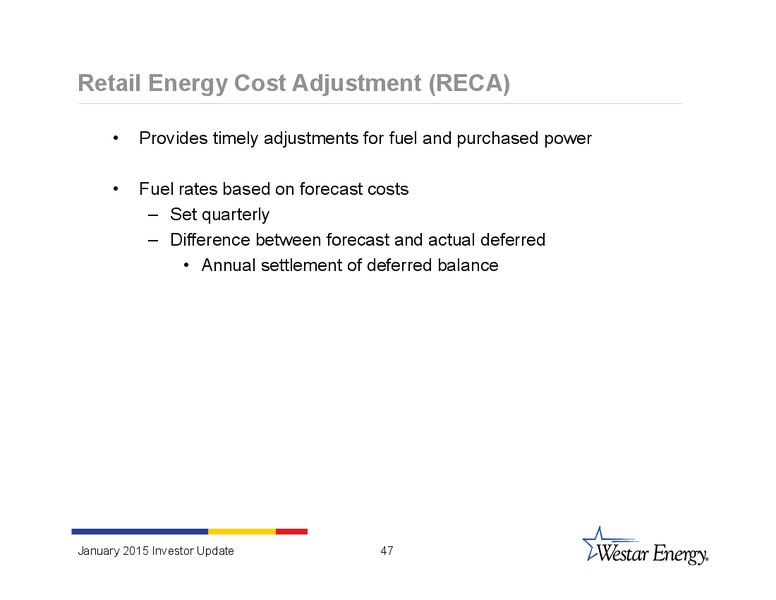 INVESTOR UPDATE – Westar Energy – slide 46