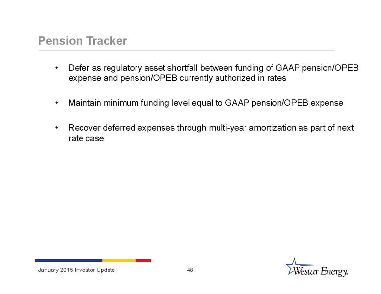 INVESTOR UPDATE – Westar Energy – slide 47