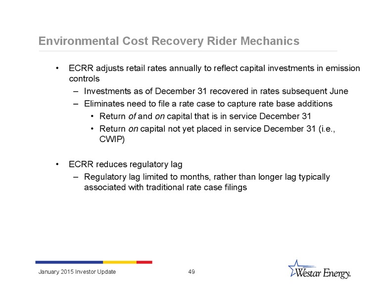 INVESTOR UPDATE – Westar Energy – slide 48