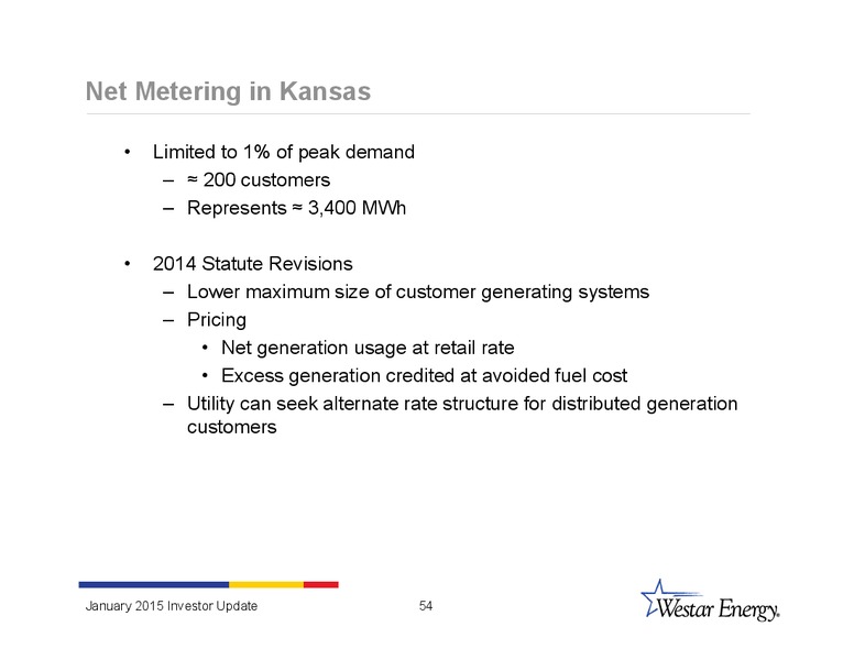 INVESTOR UPDATE – Westar Energy – slide 53
