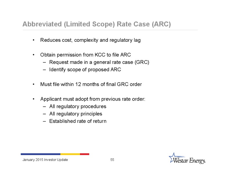 INVESTOR UPDATE – Westar Energy – slide 54