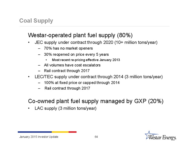 INVESTOR UPDATE – Westar Energy – slide 63