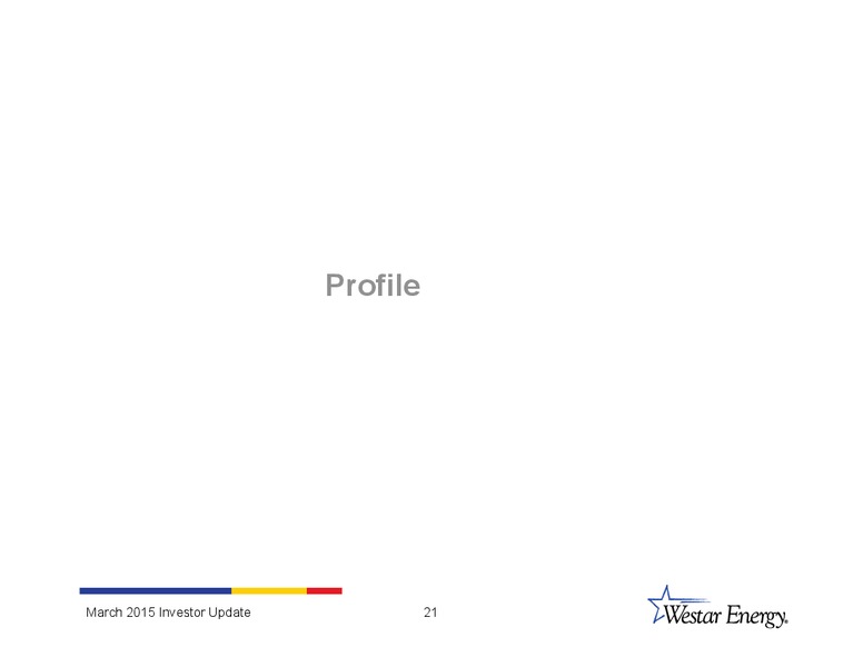 INVESTOR UPDATE – Westar Energy – slide 20