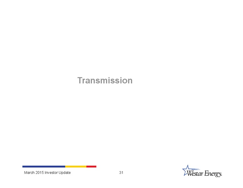 INVESTOR UPDATE – Westar Energy – slide 30