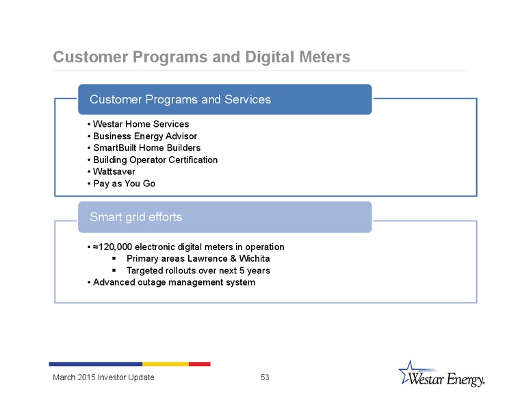 INVESTOR UPDATE – Westar Energy – slide 52